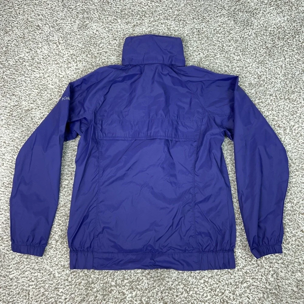 Columbia Jacket Mens Small‎ Blue Full Zip Windbreaker Lightweight Hiking Gorp